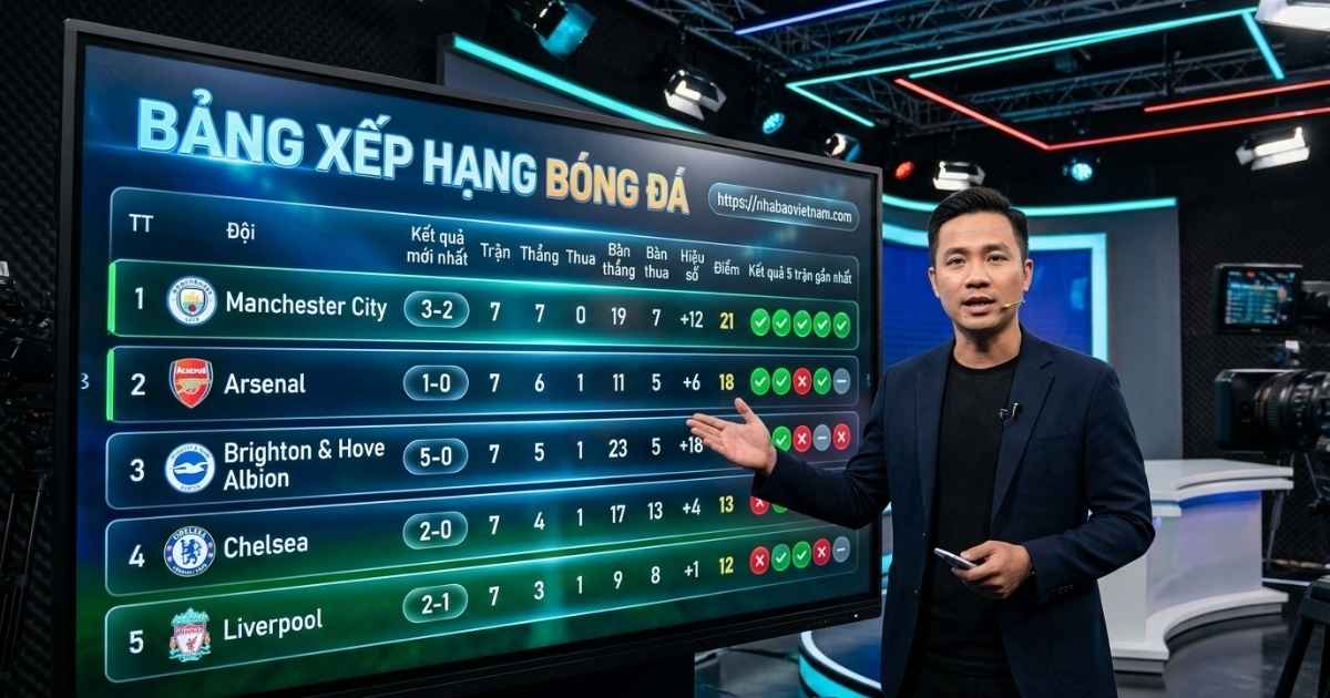 Bảng Xếp Hạng Bóng Đá Ngoại Hạng Anh 2026/2027