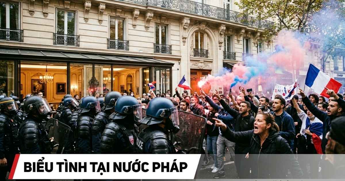 Biểu tình biến thành bạo lực tại Pháp: Khói lửa và bất ổn