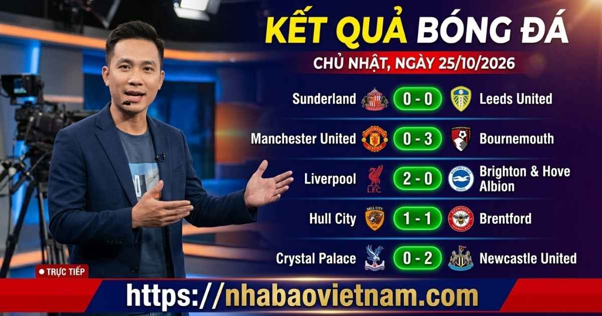 Kết quả bóng đá Ngoại Hạng Anh 2026/2027 mới nhất hôm nay