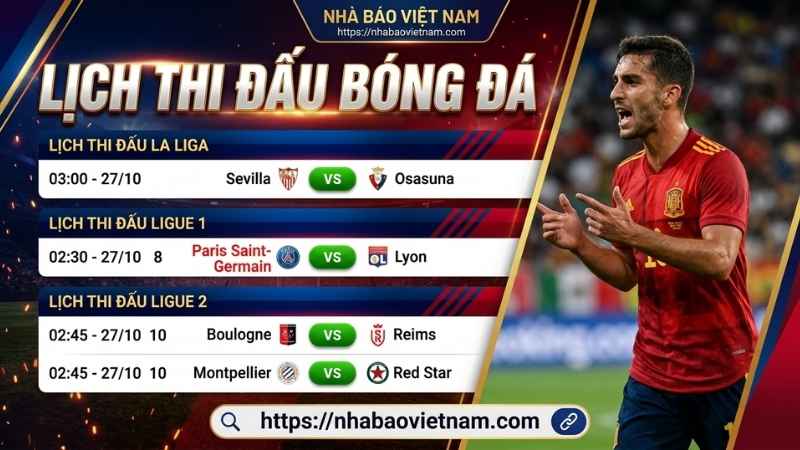 Lịch thi đấu bóng đá hôm nay có gì đáng chú ý?
