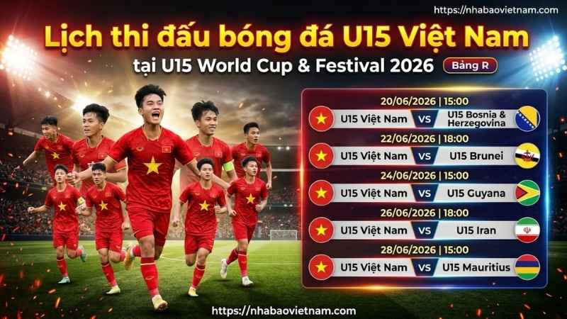 Một số câu hỏi cần thiết về lịch thi đấu U15 Việt Nam